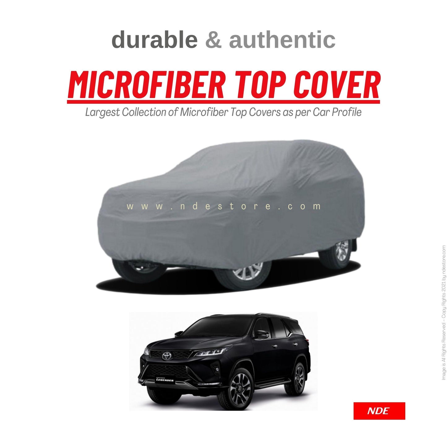 TOP COVER MICROFIBER FOR TOYOTA FORTUNER LEGENDER - ndestore.com