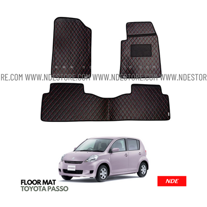 FLOOR MAT PREMIUM QUALITY FLAT 7D STYLE FOR TOYOTA PASSO (2004-2010)