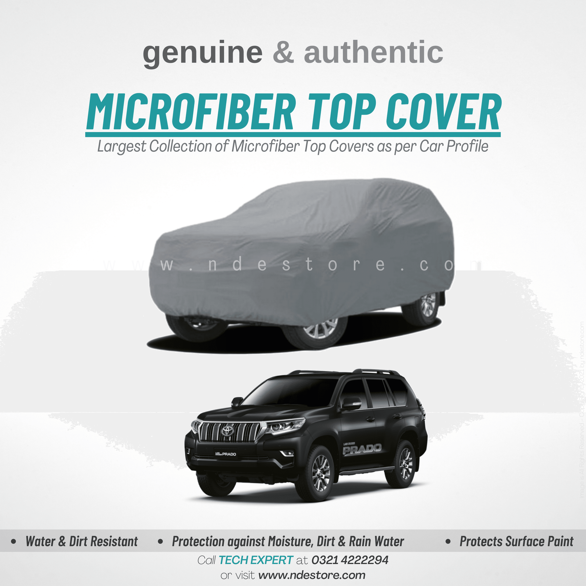 TOP COVER MICROFIBER FOR TOYOTA LAND CRUISER PRADO (ALL MODELS) - ndestore.com