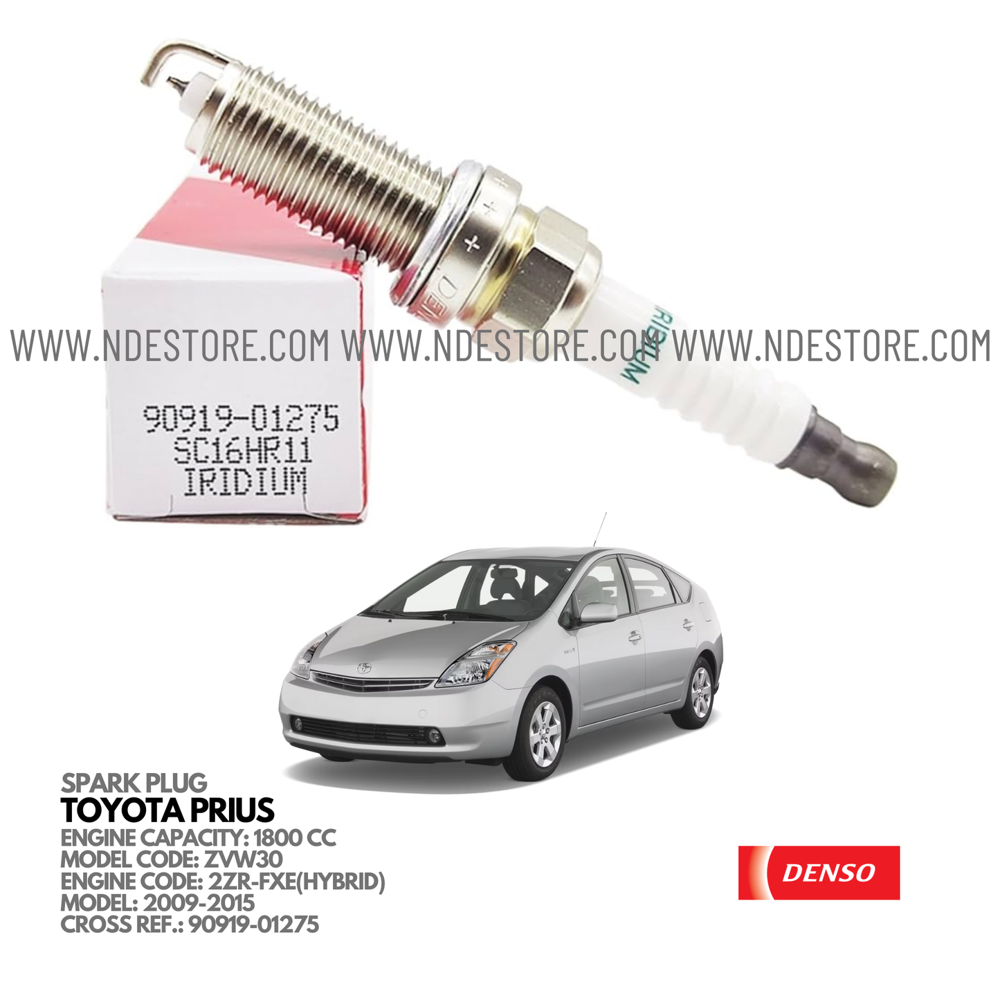 SPARK PLUG DENSO FOR TOYOTA PRIUS 1800CC (2009-2015) - ndestore.com