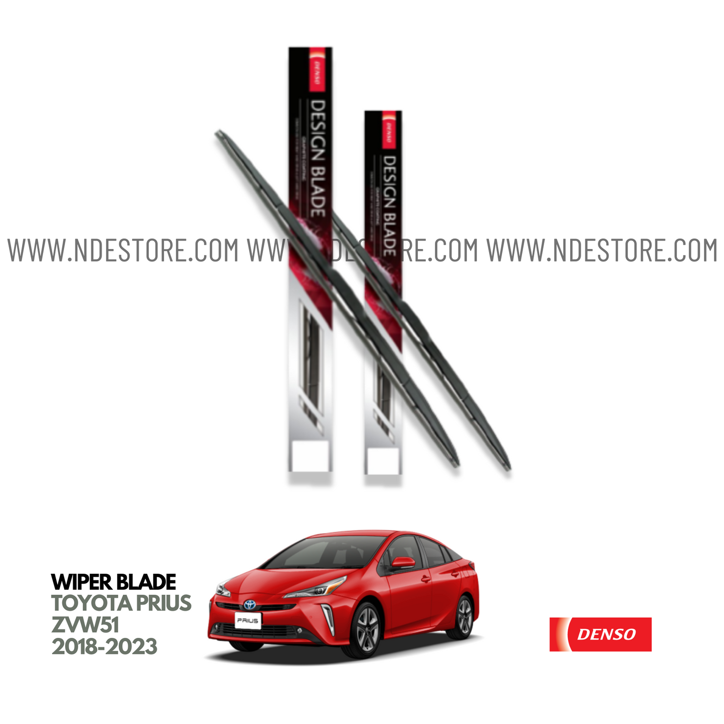 WIPER BLADE DENSO PREMIUM TYPE FOR TOYOTA PRIUS (2018-2023)