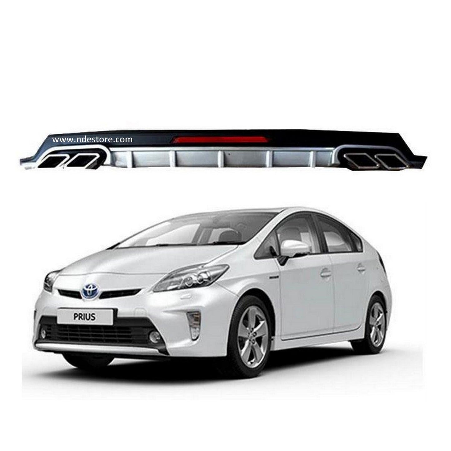 BUMPER REAR DIFFUSER SPOILER FOR TOYOTA PRIUS (2009-2015) - ndestore.com