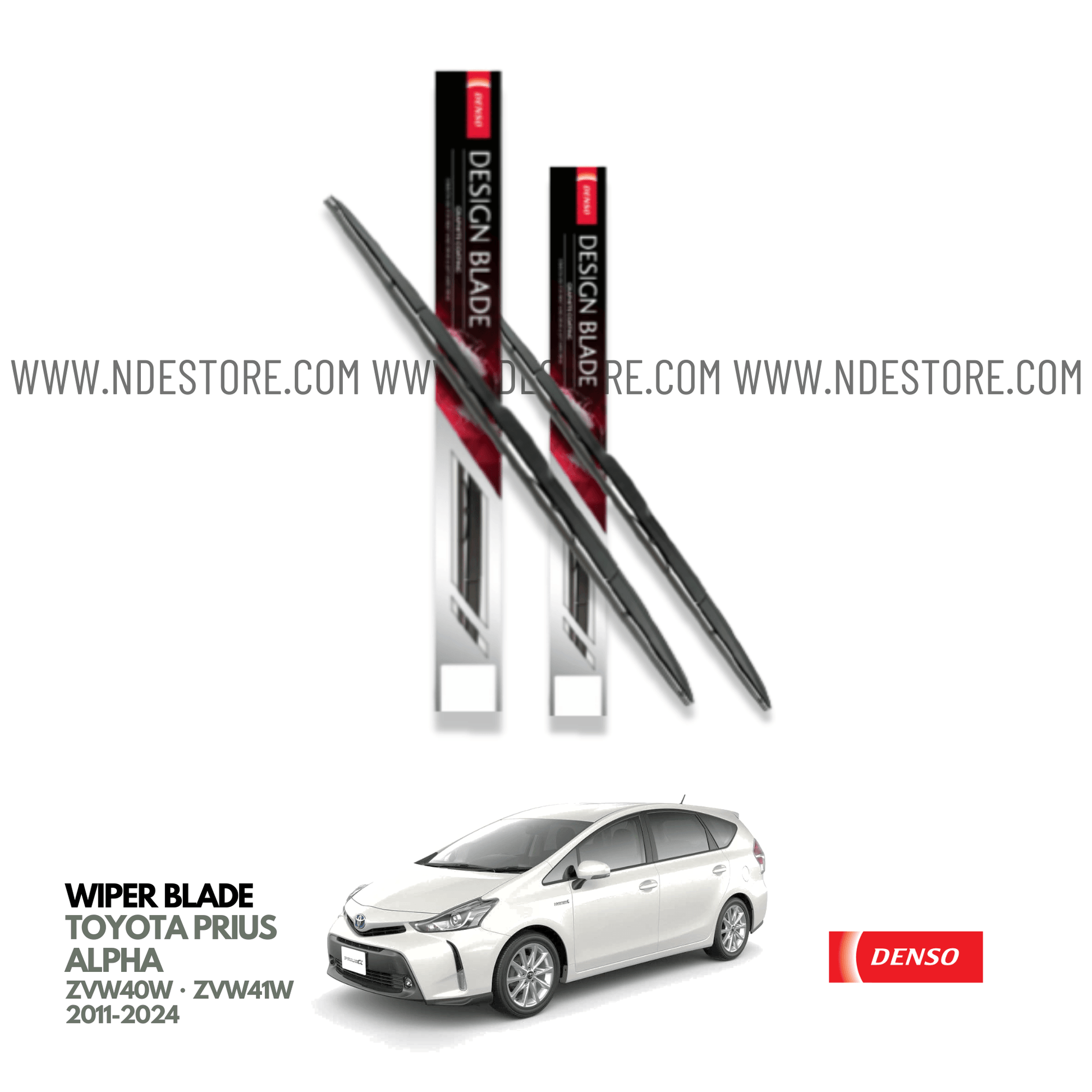 WIPER BLADE DENSO PREMIUM TYPE FOR TOYOTA PRIUS ALPHA (2011-2024) - ndestore.com