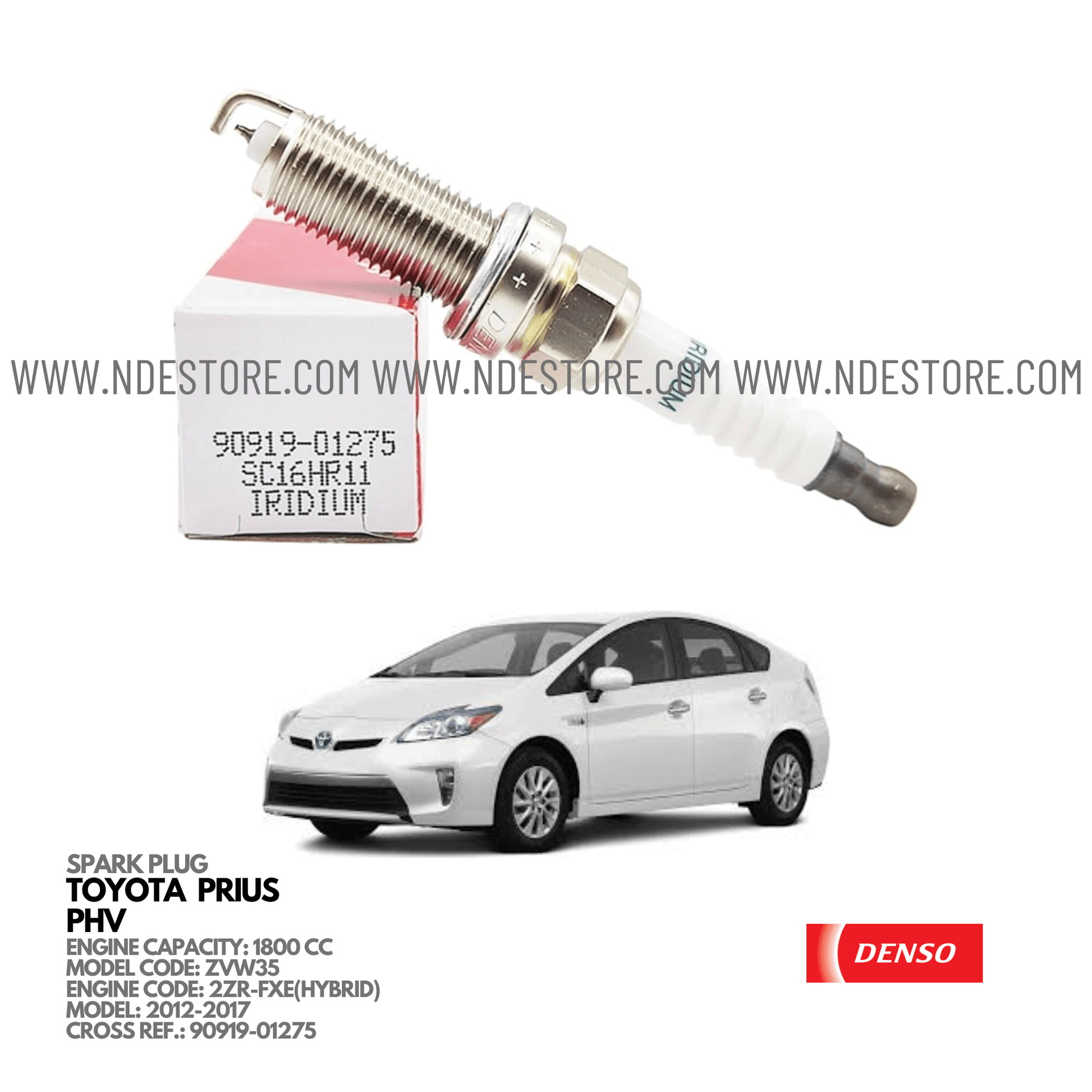 SPARK PLUG DENSO FOR TOYOTA PRIUS PHV (2012-2017) - ndestore.com