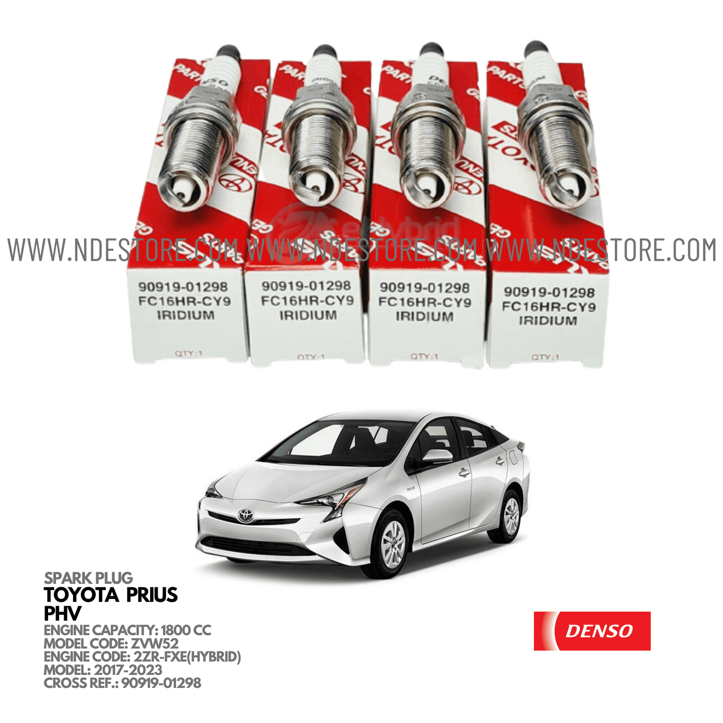 SPARK PLUG DENSO FOR TOYOTA PRIUS PHV (2017-2023) - ndestore.com