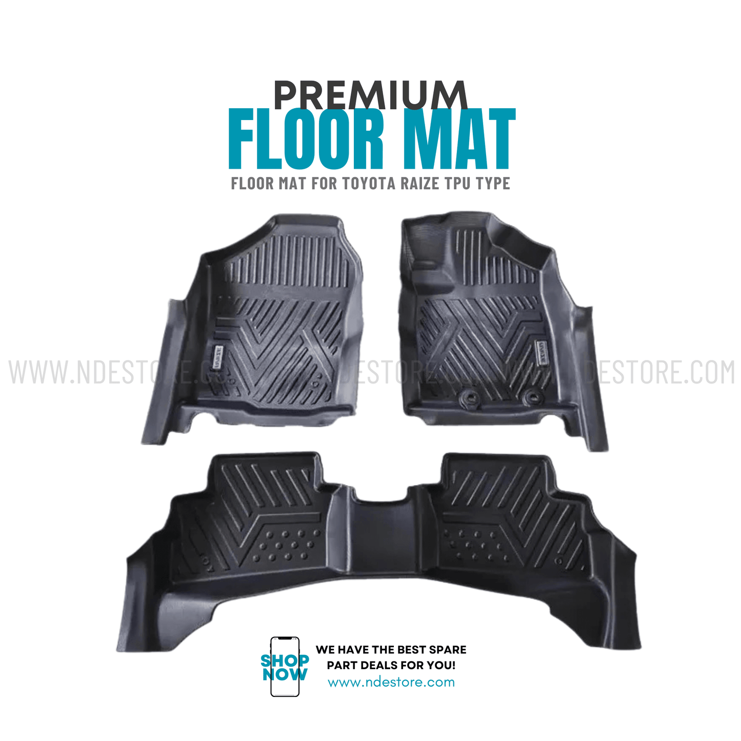 FLOOR MAT TPU STYLE FOR TOYOTA RAIZE - ndestore.com