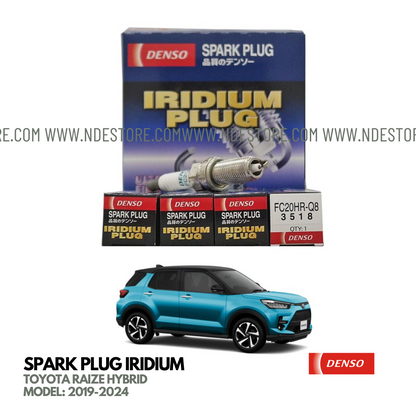 SPARK PLUG, IRIDIUM FOR TOYOTA RAIZE HYBRID 1200CC (2021-2024) - ndestore.com