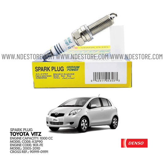 SPARK PLUG DENSO IRIDIUM POWER FOR TOYOTA VITZ (1000CC, 2005-2010) - ndestore.com