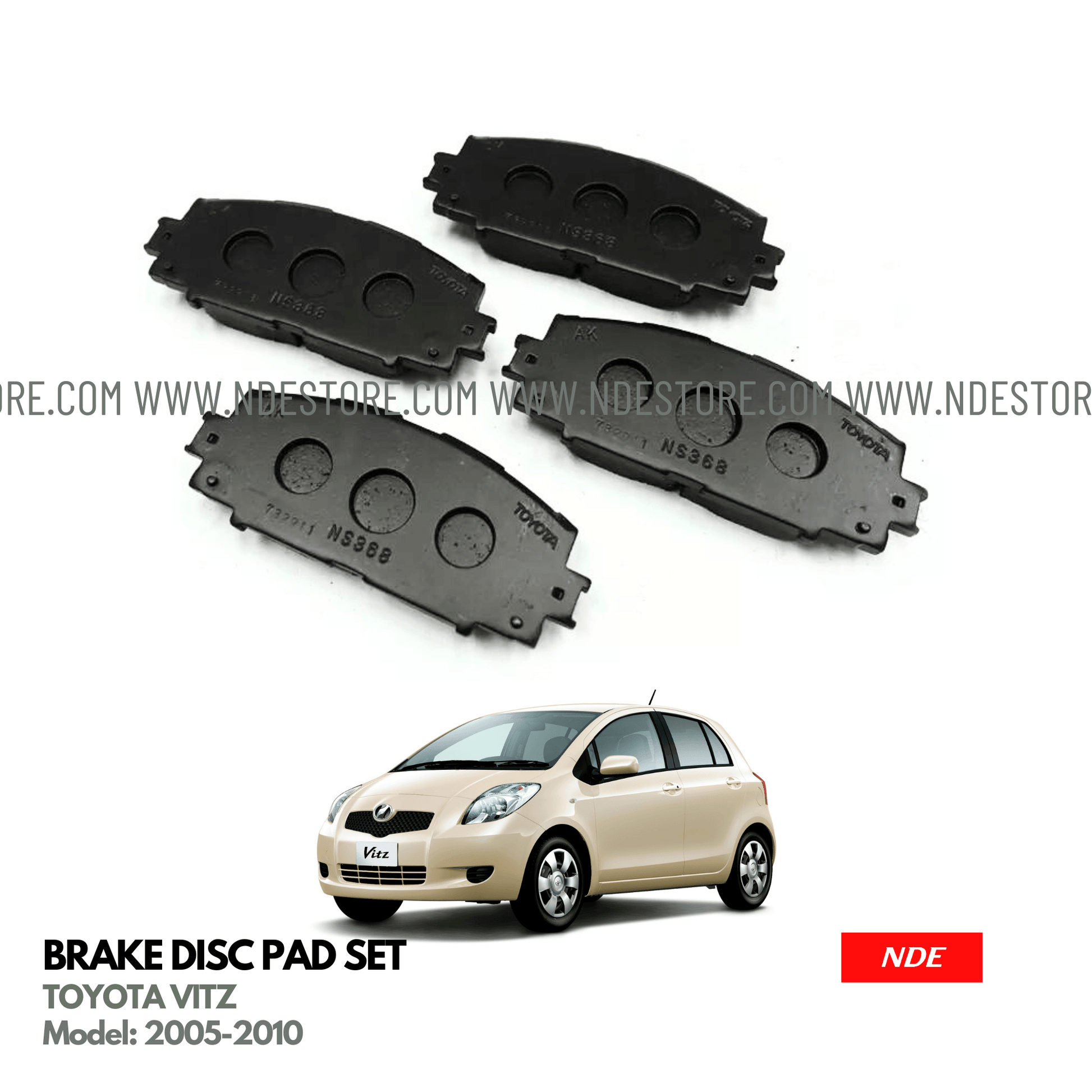 BRAKE, DISC PAD FRONT FOR TOYOTA VITZ (2005-2010) (TOYOTA GENUINE PART) - ndestore.com