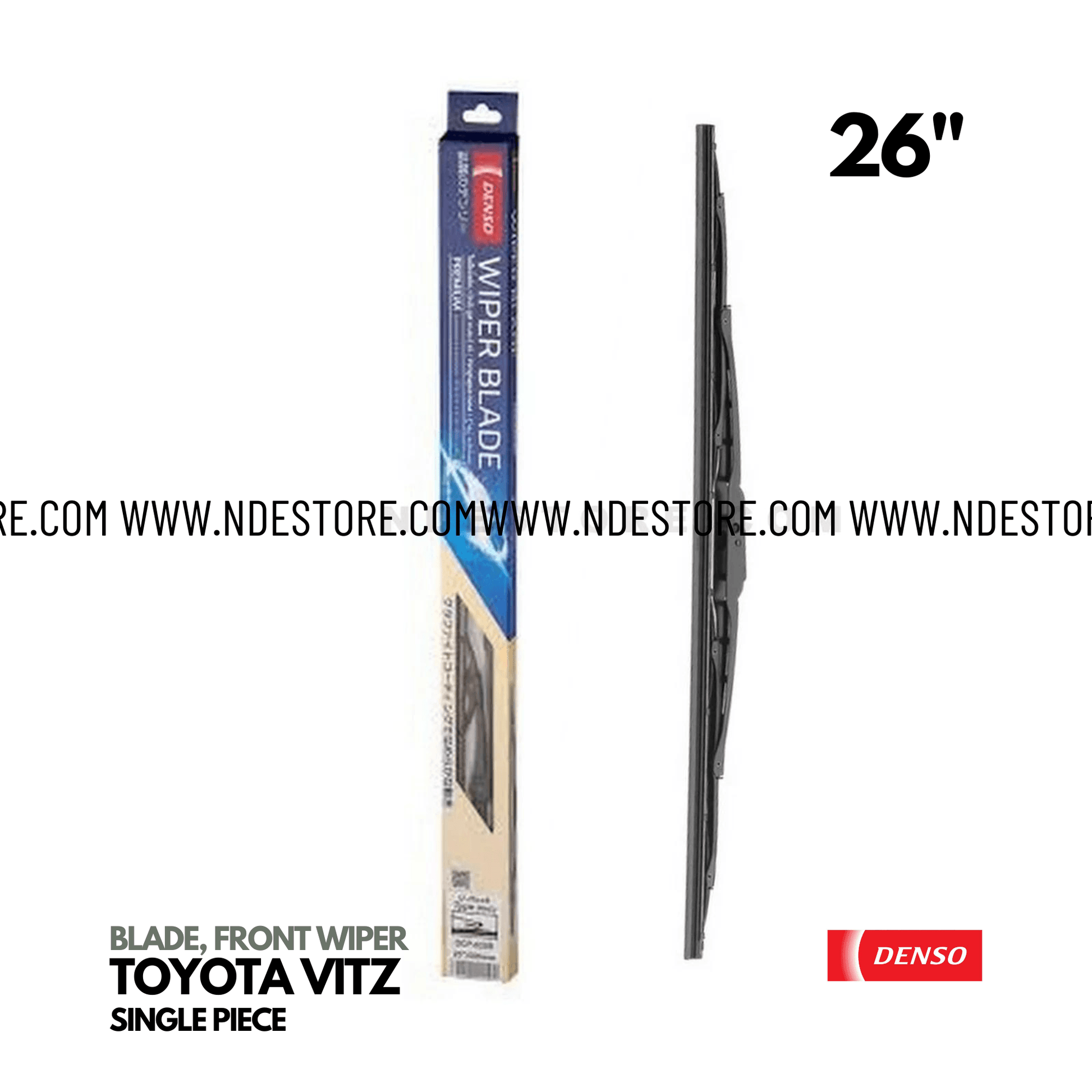 WIPER BLADE DENSO STANDARD FOR TOYOTA VITZ (SINGLE PIECE) - ndestore.com