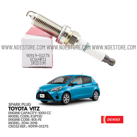 SPARK PLUG DENSO IRIDIUM FOR TOYOTA VITZ (1000CC, 2014-2018)