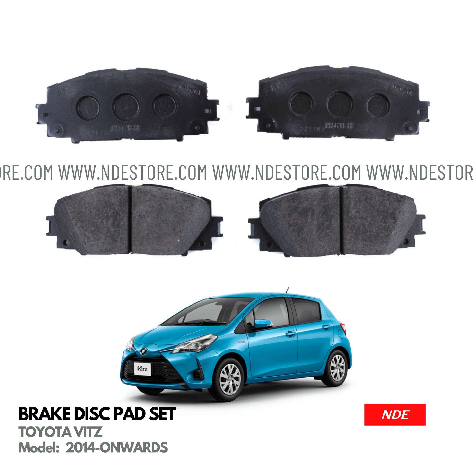 BRAKE, DISC PAD FRONT FOR TOYOTA VITZ (2014-ONWARDS) (TOYOTA GENUINE PART) - ndestore.com