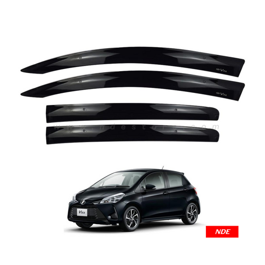 AIR PRESS BLACK TINTED DOOR WINDOW VISOR FOR TOYOTA VITZ - ndestore.com