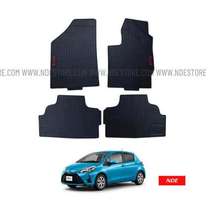 FLOOR MAT RUBBER / LATEX ANTI SLIP SILICONE FOR TOYOTA VITZ (2018-2022) (IMPORTED)