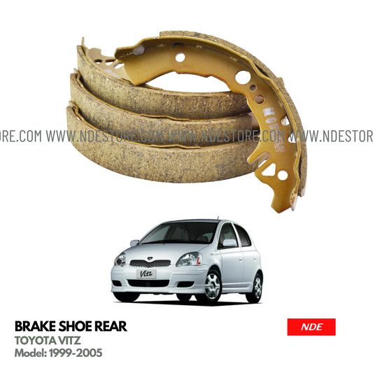 BRAKE, BRAKE SHOE KIT SET REAR FOR TOYOTA VITZ (1998-2004) (TOYOTA GENUINE PART)