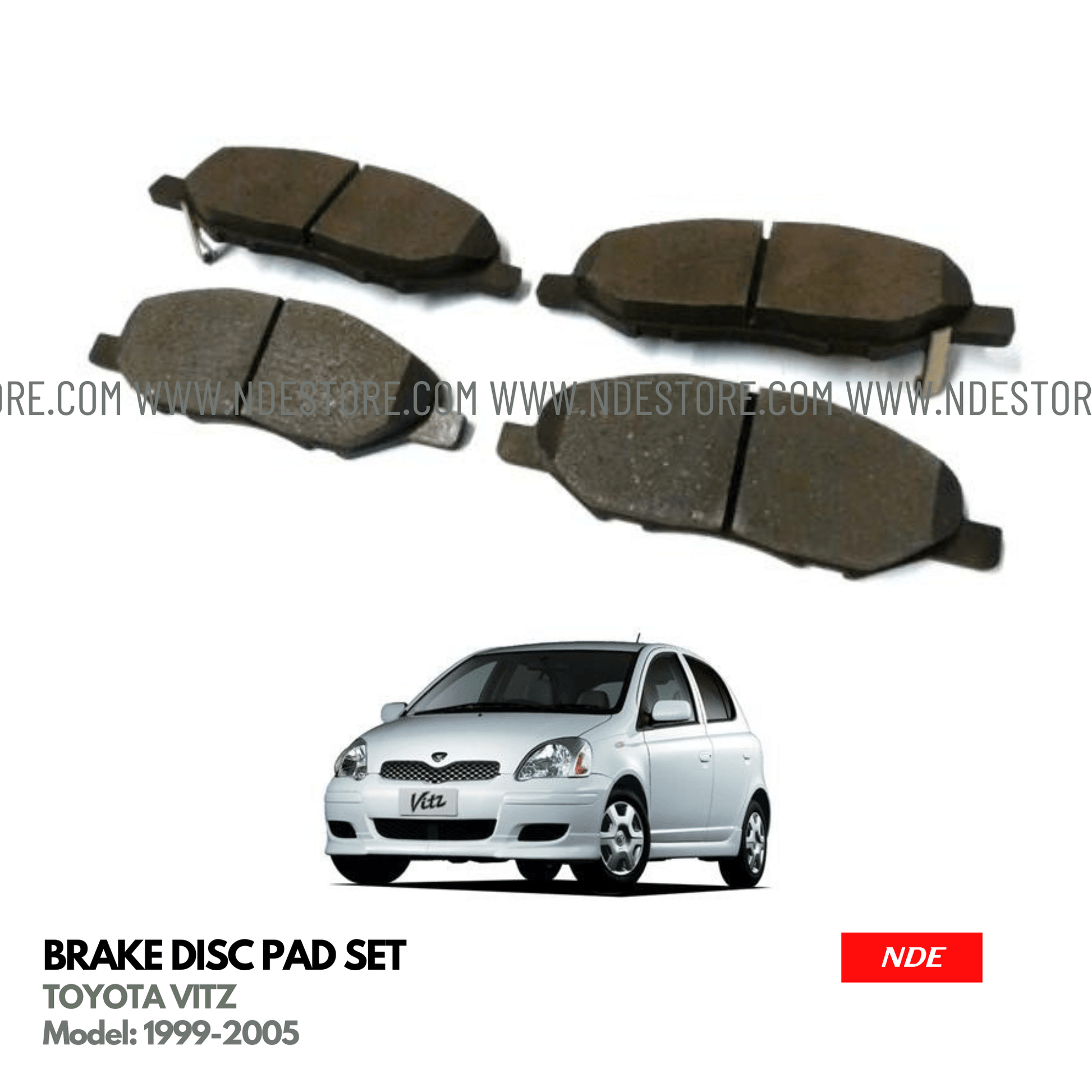 BRAKE, DISC PAD FRONT FOR TOYOTA VITZ (1998-2004) (TOYOTA GENUINE PART) - ndestore.com