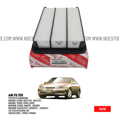 AIR FILTER ELEMENT ASSY GENUINE FOR TOYOTA WINDOM (1996-2001) - ndestore.com