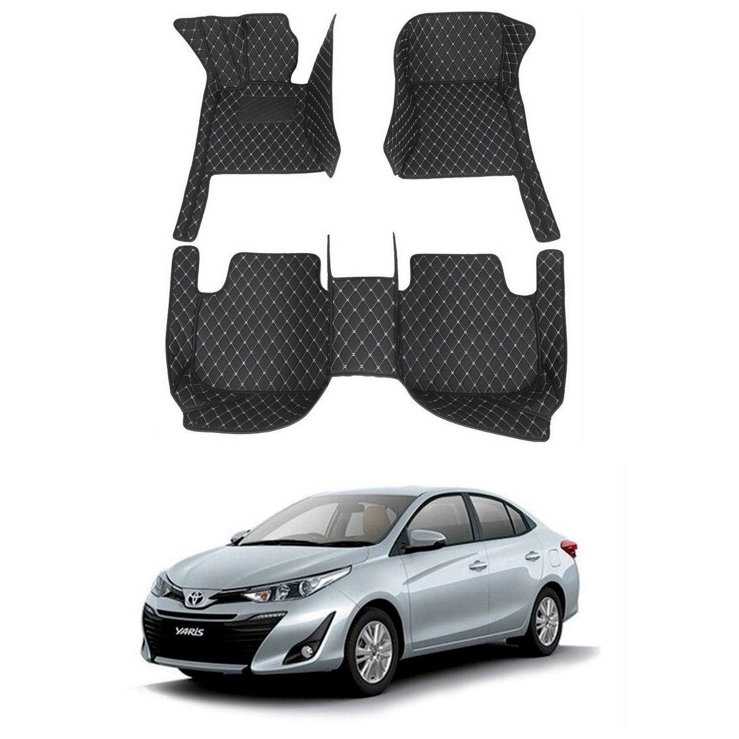 FLOOR MAT 7D STYLE FOR TOYOTA YARIS - ndestore.com