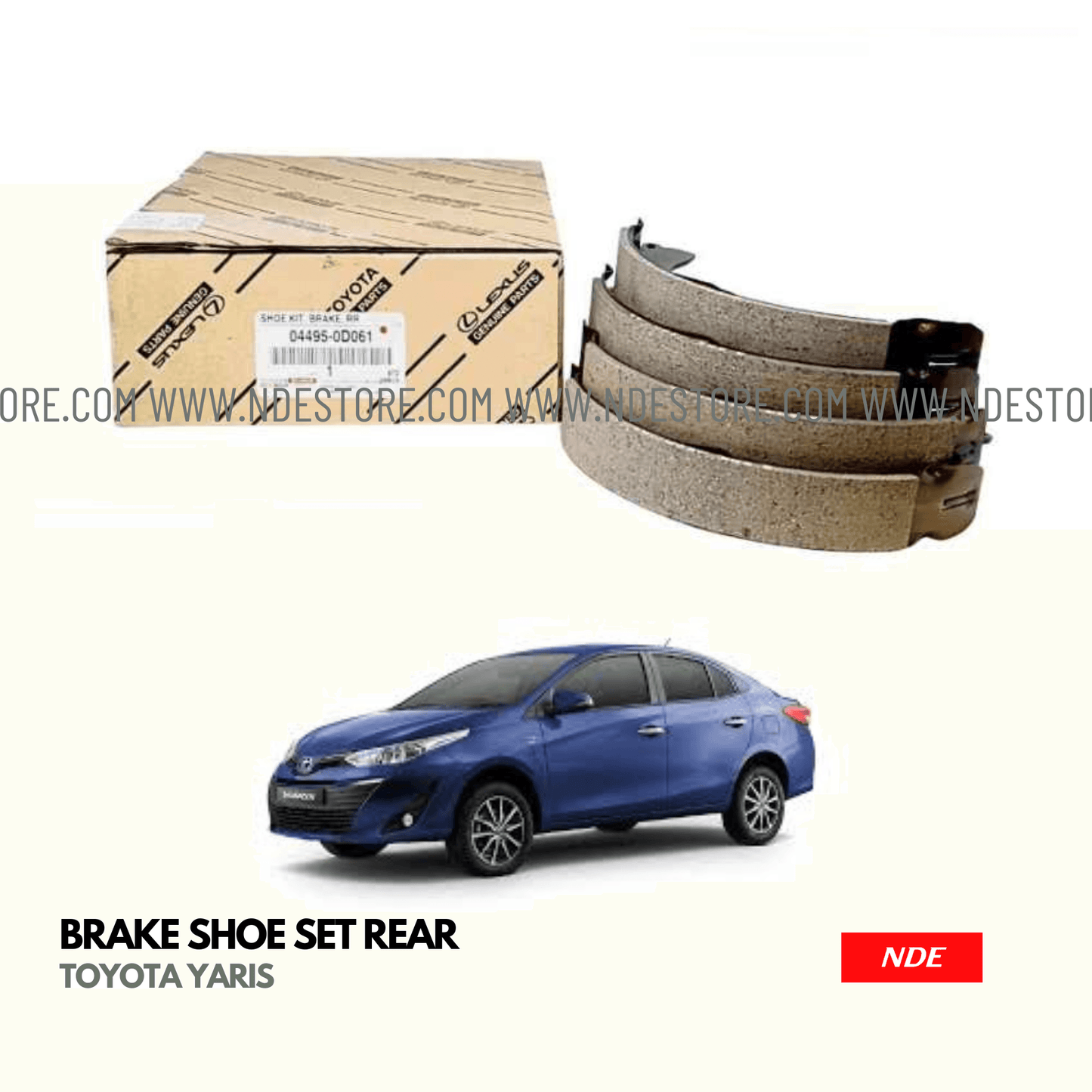 BRAKE, BRAKE SHOE REAR GENUINE FOR TOYOTA YARIS (TOYOTA GENUINE PART) - ndestore.com