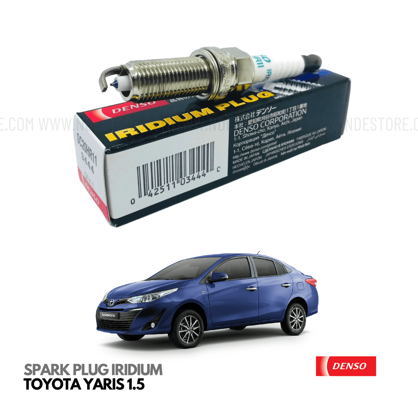 SPARK PLUG IRIDIUM DENSO FOR TOYOTA YARIS 1.5 - ndestore.com