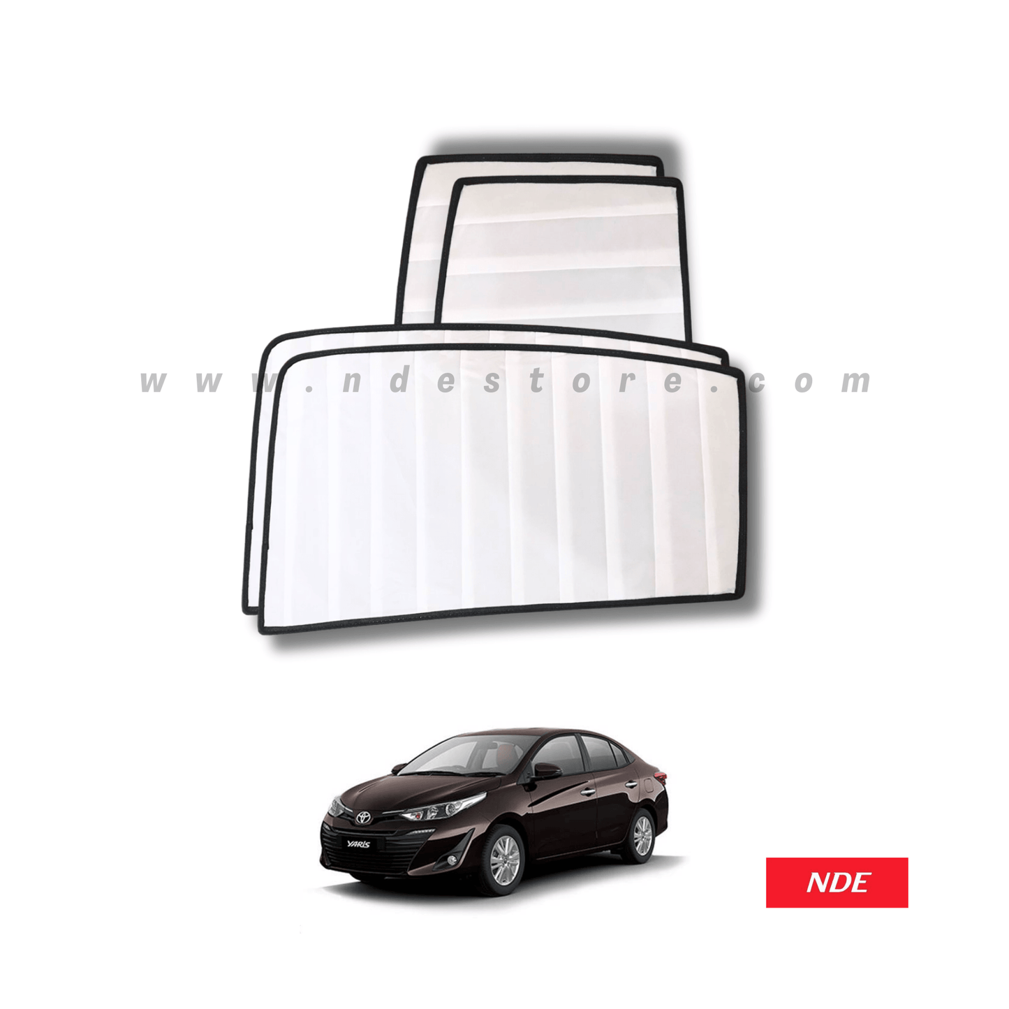 SUN SHADE WHITE WRINKLE FOR TOYOTA YARIS - ndestore.com