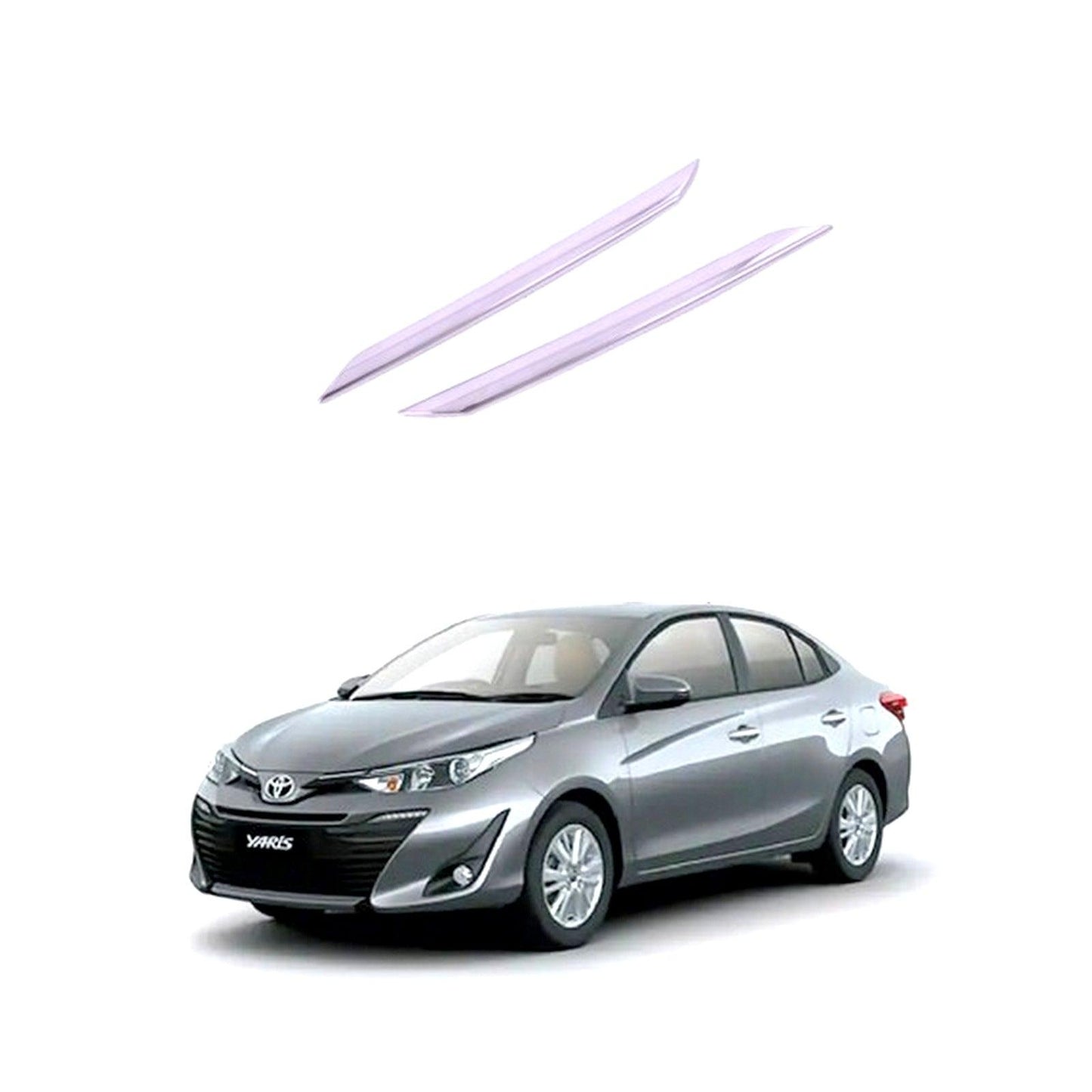 FRONT GRILLE CHROME STRIPS ATIV VERSION FOR TOYOTA YARIS - ndestore.com