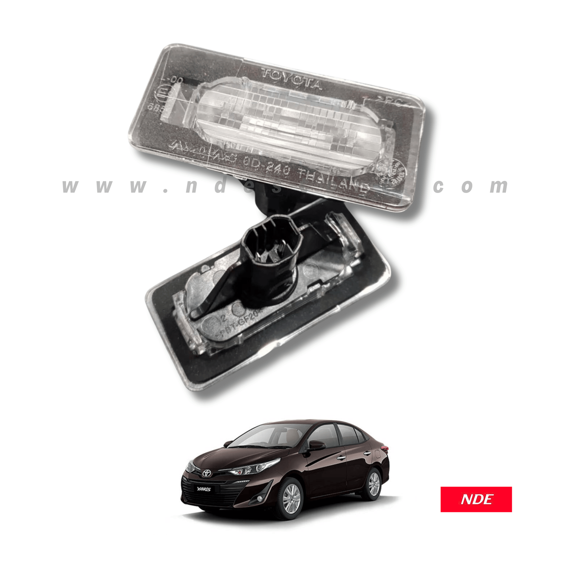 NUMBER PLATE LIGHT REAR FOR TOYOTA YARIS - ndestore.com