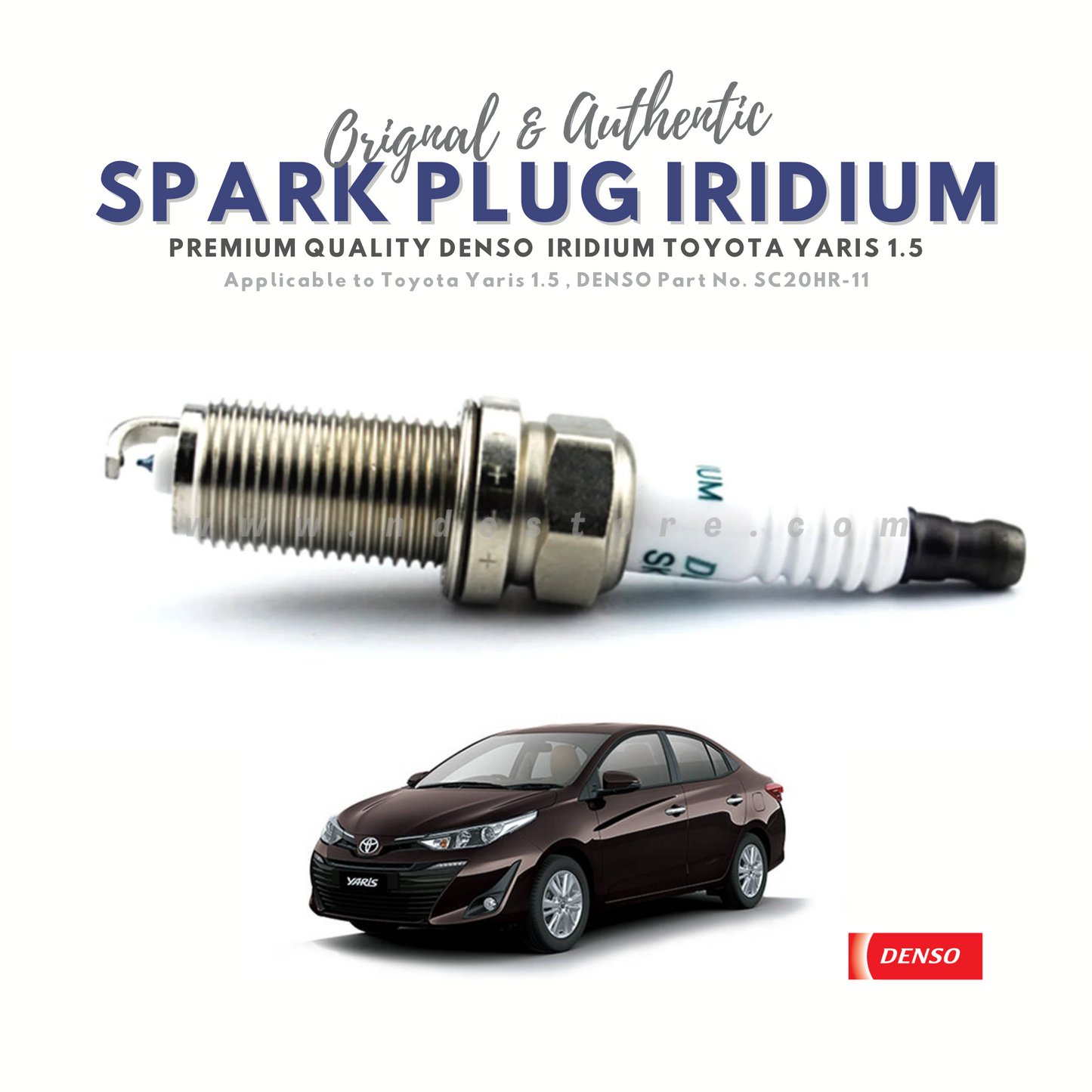 SPARK PLUG IRIDIUM DENSO FOR TOYOTA YARIS 1.5