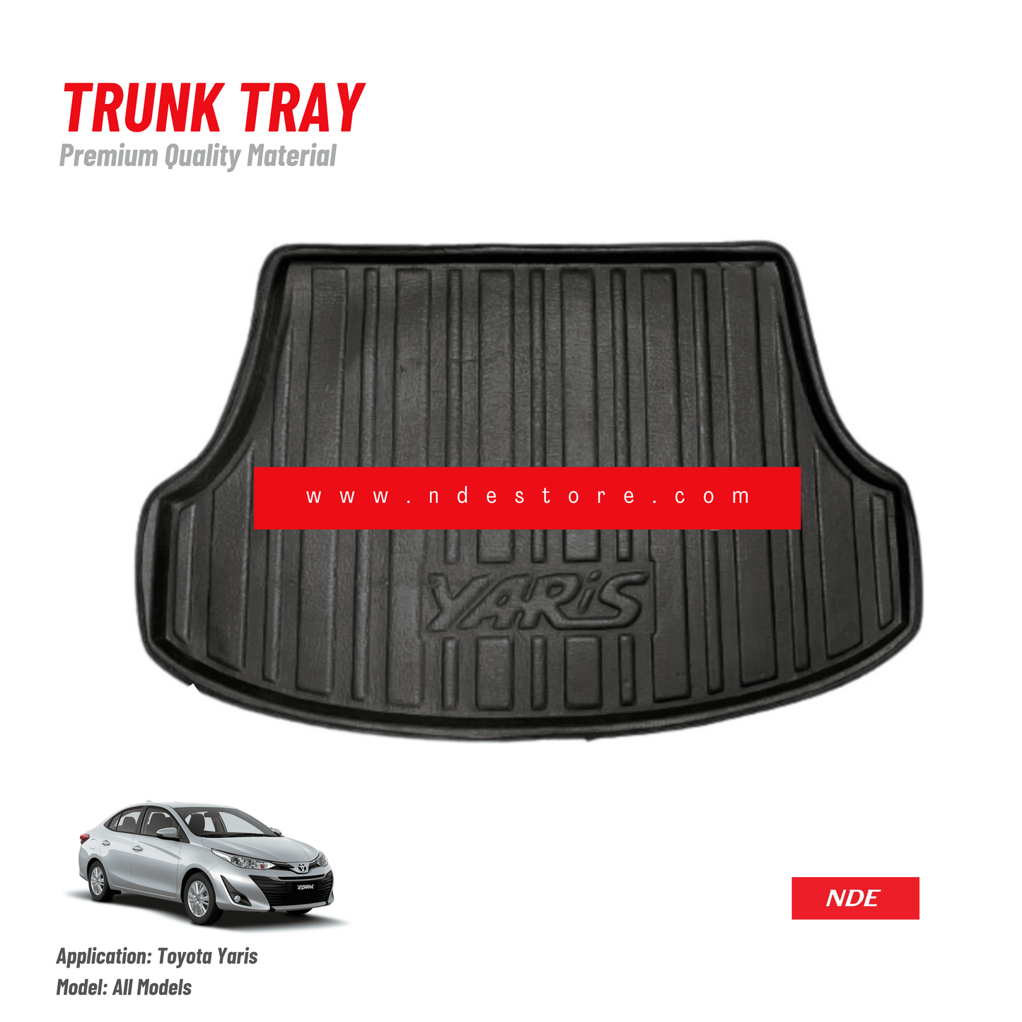 TRUNK TRAY SOFT MATERIAL FOR TOYOTA YARIS - ndestore.com