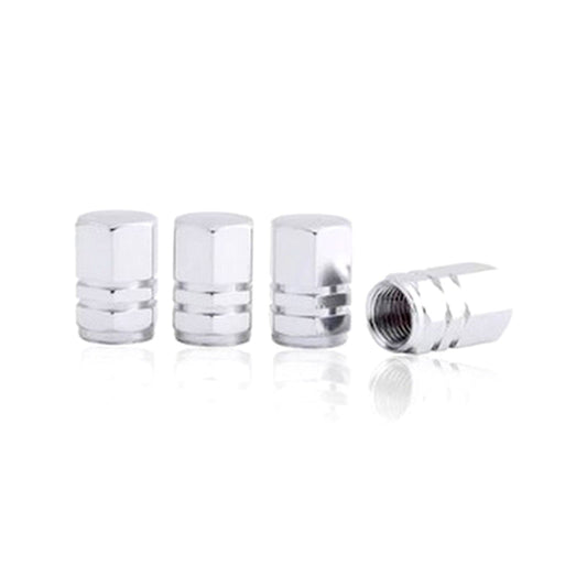 TYRE AIR VALVE NOZZLE CAP ABS SILVER | WHEEL TIRE VALVE COVER - ndestore.com