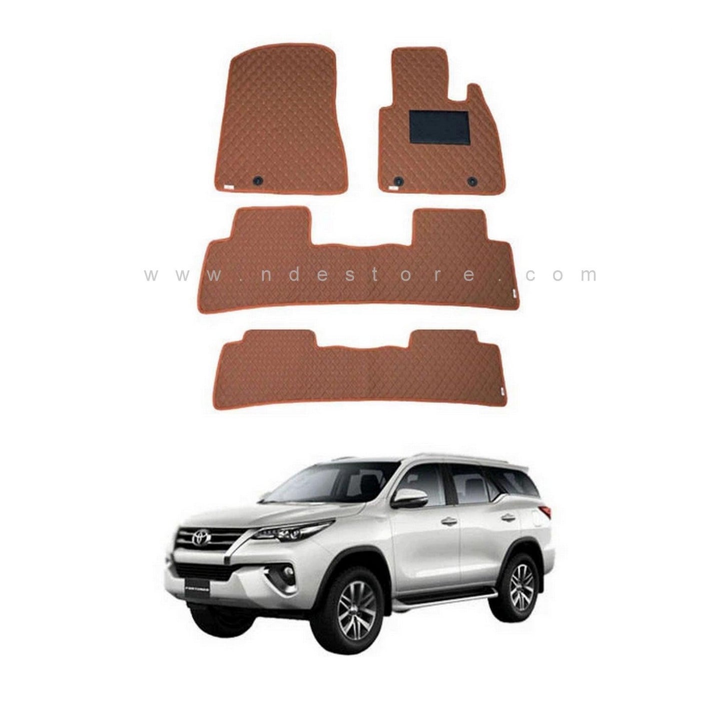 FLOOR MAT 7D FLAT STYLE FOR TOYOTA FORTUNER (2016-2024) - ndestore.com