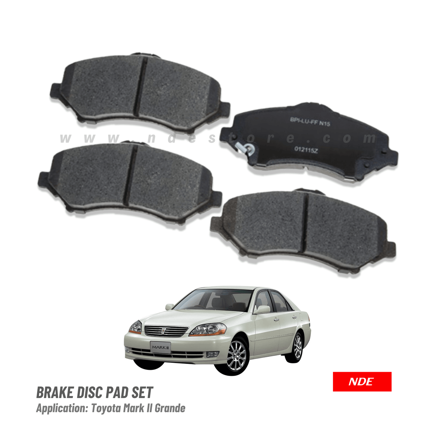 BRAKE, DISC PAD FRONT TOYOTA MARK II GRANDE (2000-2007) - ndestore.com