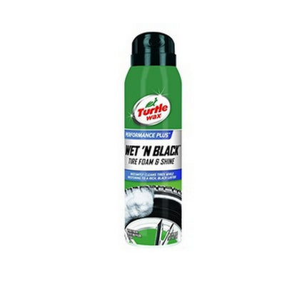 TURTLE WAX, TYRE FOAM AND SHINE, WET & BLACK TIRE - 18 oz