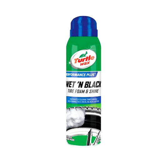 TURTLE WAX, TYRE FOAM AND SHINE, WET & BLACK TIRE - 18 oz