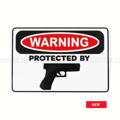 STICKER WARNING PROTECTED BY