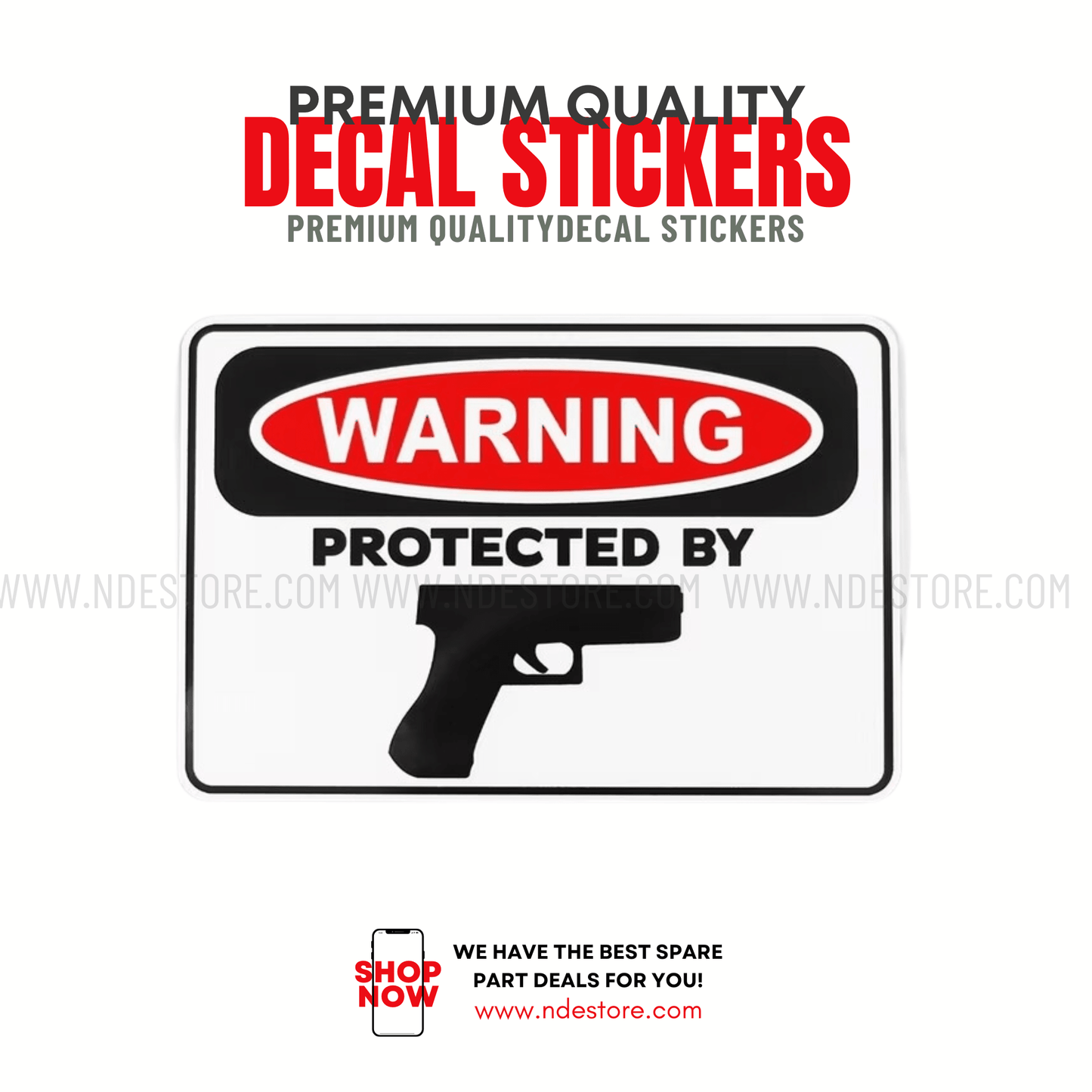 STICKER WARNING PROTECTED BY