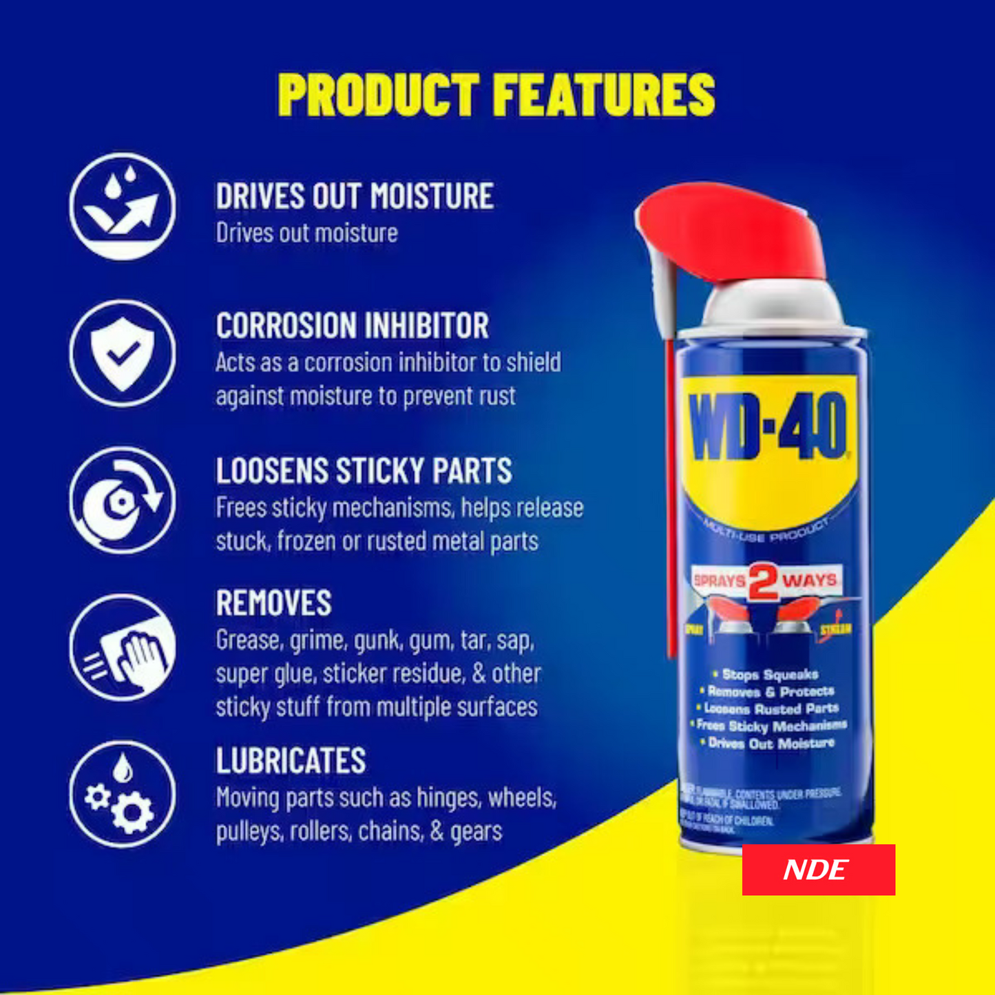 WD-40 MULTI PURPOSE, 440ML (RUST REMOVING PRODUCT)