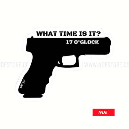 STICKER WHAT TIME IS IT 17 0 GLOCK