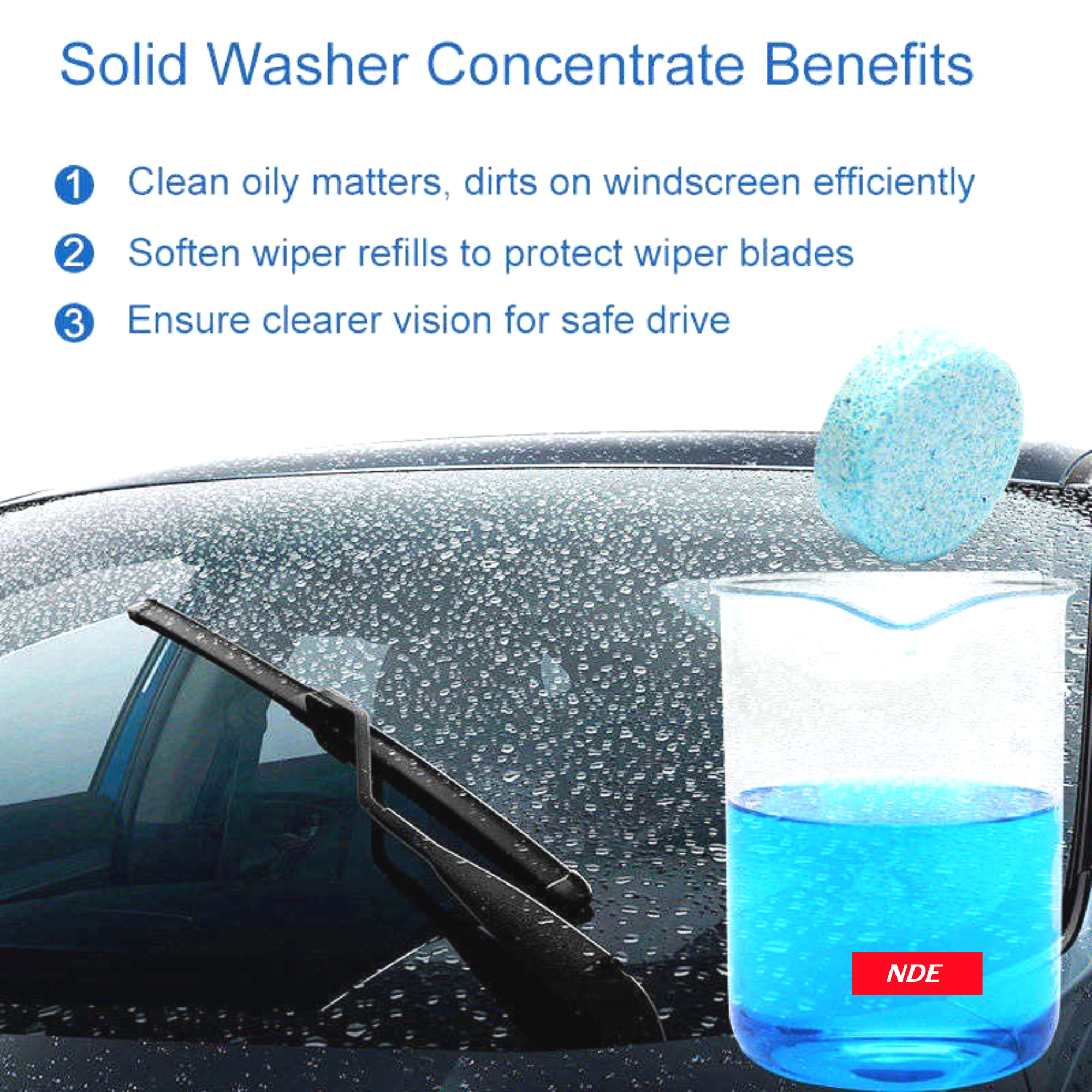 Car Windshield Washer Tablets - Washer Fluid Tablets Glass Cleaner  Concentrate