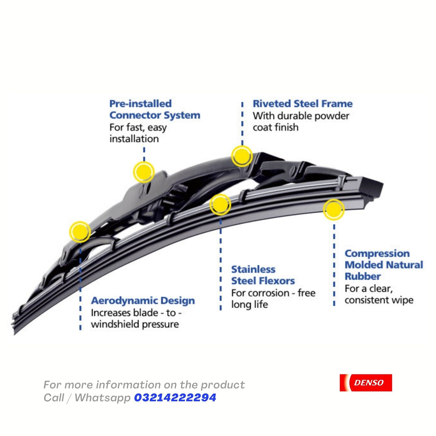 WIPER BLADE DENSO STANDARD TYPE FOR HYUNDAI TUCSON