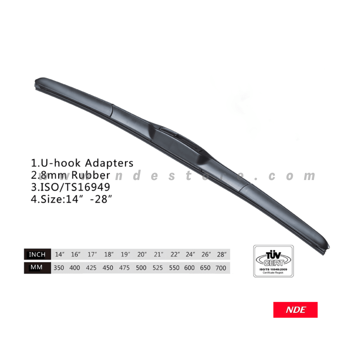 WIPER BLADE AERODYNAMIC TYPE FOR SUZUKI WAGON R