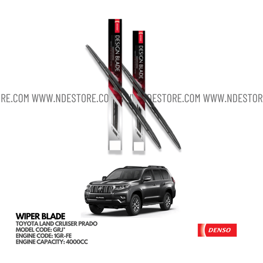 WIPER BLADE DENSO HYBRID TYPE FOR TOYOTA LAND CRUISER PRADO (GRJ) - ndestore.com