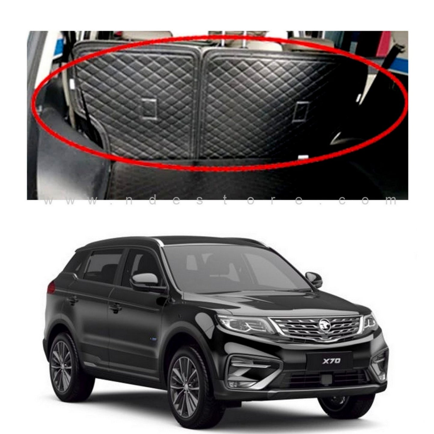 BACK SEATS PROTECTION 7D COVERS FOR PROTON X70 - ndestore.com