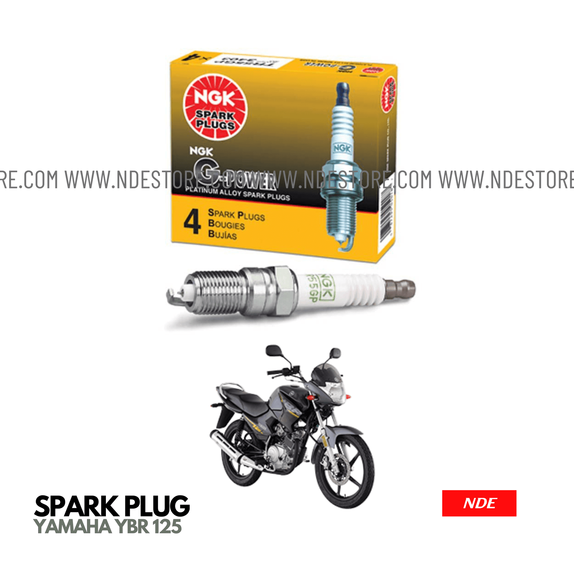 SPARK PLUG NGK G POWER FOR YAMAHA YBR125 - ndestore.com