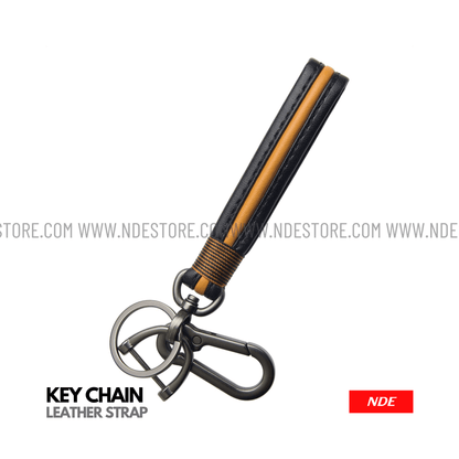 KEYCHAIN LEATHER STRAP YELLOW - ndestore.com