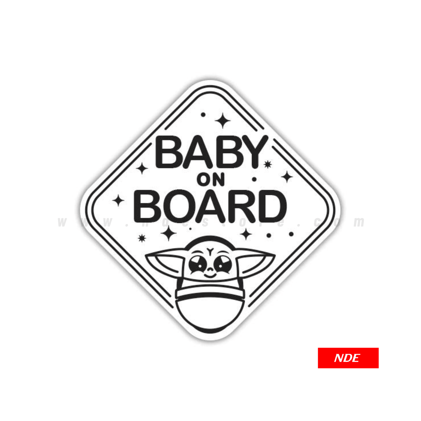 STICKER, YODA BABY ON BOARD (SKU: B44899) - ndestore.com