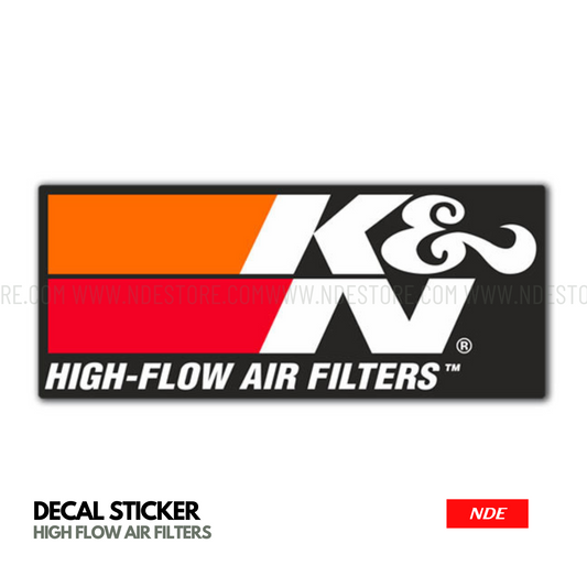 STICKER K&N HIGH FLOW AIR-FILTERS