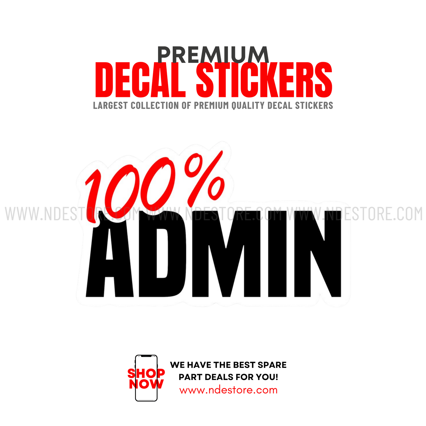 STICKER ADMIN 100%