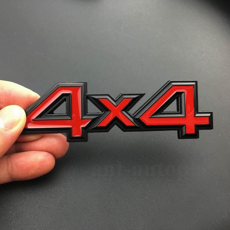 EMBLEM BADGE 4x4 RED 3D WATERPROOF LOGO - ndestore.com