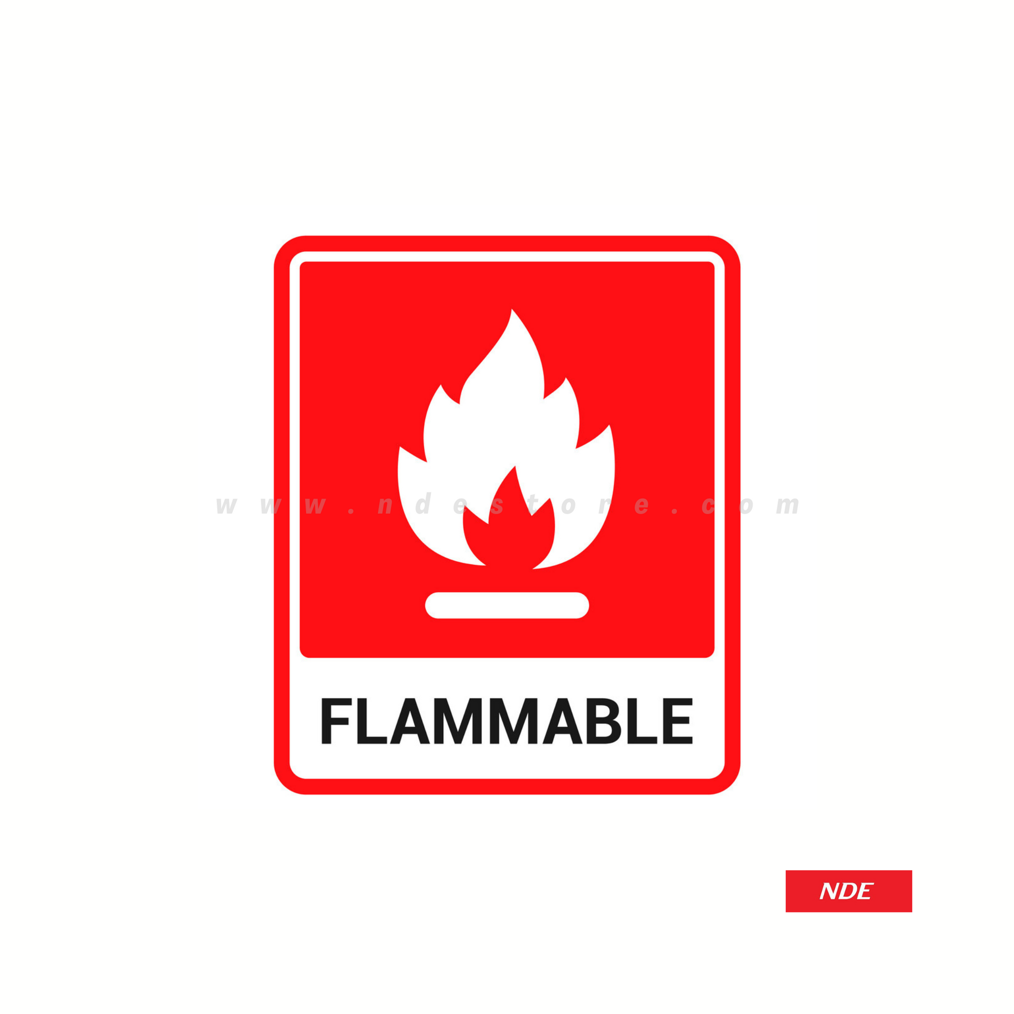 STICKER FLAMABLE SIGN